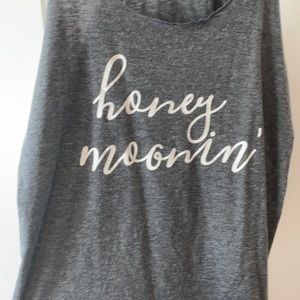 Honey Moonin’, grey, size L shirt, brand unknown